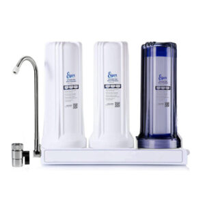 Eiger 3 Stage Countertop Faucet Water Filter System Clear Housing