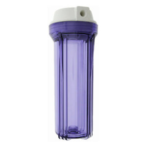 Eiger Single Under Sink Water Filter Housing Clear 10" x 2.5" – 1/4"